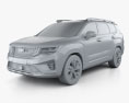 Geely Haoyue 2022 3Dモデル clay render