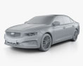 Geely Preface 2023 3Dモデル clay render