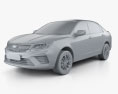 Geely Vision 2024 3d model clay render