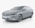 Geely Emgrand 2022 3d model clay render