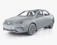 Geely Emgrand Up Comfort mit Innenraum 2024 3D-Modell clay render