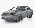 Geely King Kong mit Innenraum 2020 3D-Modell wire render