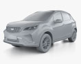 Geely Vision X3 Pro 2024 3Dモデル clay render