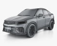 Geely Tugella 2024 3Dモデル wire render