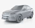 Geely Tugella 2024 3Dモデル clay render