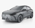 Geely Geometry C 2024 3Dモデル wire render