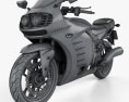 Generic Спортивний мотоцикл 2014 3D модель wire render