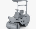 Generico Small Asphalt Compactor Modello 3D clay render