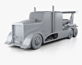 Generic Jet Powered Truck 2017 3d model clay render