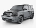 Generisch SUV mit Innenraum 2014 3D-Modell wire render