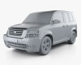 Generic SUV з детальним інтер'єром 2014 3D модель clay render