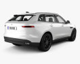 Generisch SUV mit Innenraum und Motor 2014 3D-Modell Rückansicht