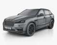Generisch SUV mit Innenraum und Motor 2014 3D-Modell wire render