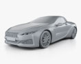 Generisch Cabriolet 2023 3D-Modell clay render