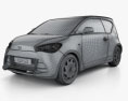 Genérico hatchback 3 puertas 2018 Modelo 3D wire render