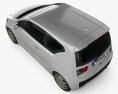 Generic hatchback 3-door 2018 3d model top view