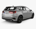 Generico hatchback 5 porte 2018 Modello 3D vista posteriore