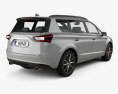 Generisch minivan 2018 3D-Modell Rückansicht