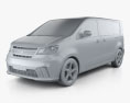 Generic Passenger Van 2022 3d model clay render
