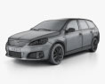 Generic wagon 2018 3d model wire render