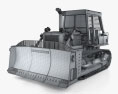 Bulldozer 3d model wire render