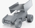 Sprint Car Red Bull 2014 3d model clay render