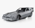 Raymond Beadle Funny Car с детальным интерьером 1985 3D модель wire render