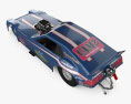 Raymond Beadle Funny Car с детальным интерьером 1985 3D модель top view