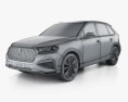 Generic SUV EV 2024 3D-Modell wire render