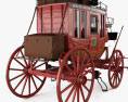 US Mail Stagecoach 1851 3d model