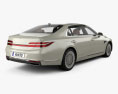 Genesis G90 with HQ interior 2022 3d model back view