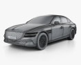 Genesis G80 Electrified 2024 3Dモデル wire render