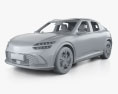 Genesis GV60 con interni 2024 Modello 3D clay render