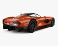 Genesis X Gran Berlinetta Vision Gran Turismo 2024 3D模型 后视图