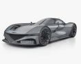 Genesis X Gran Berlinetta Vision Gran Turismo 2024 3D模型 wire render