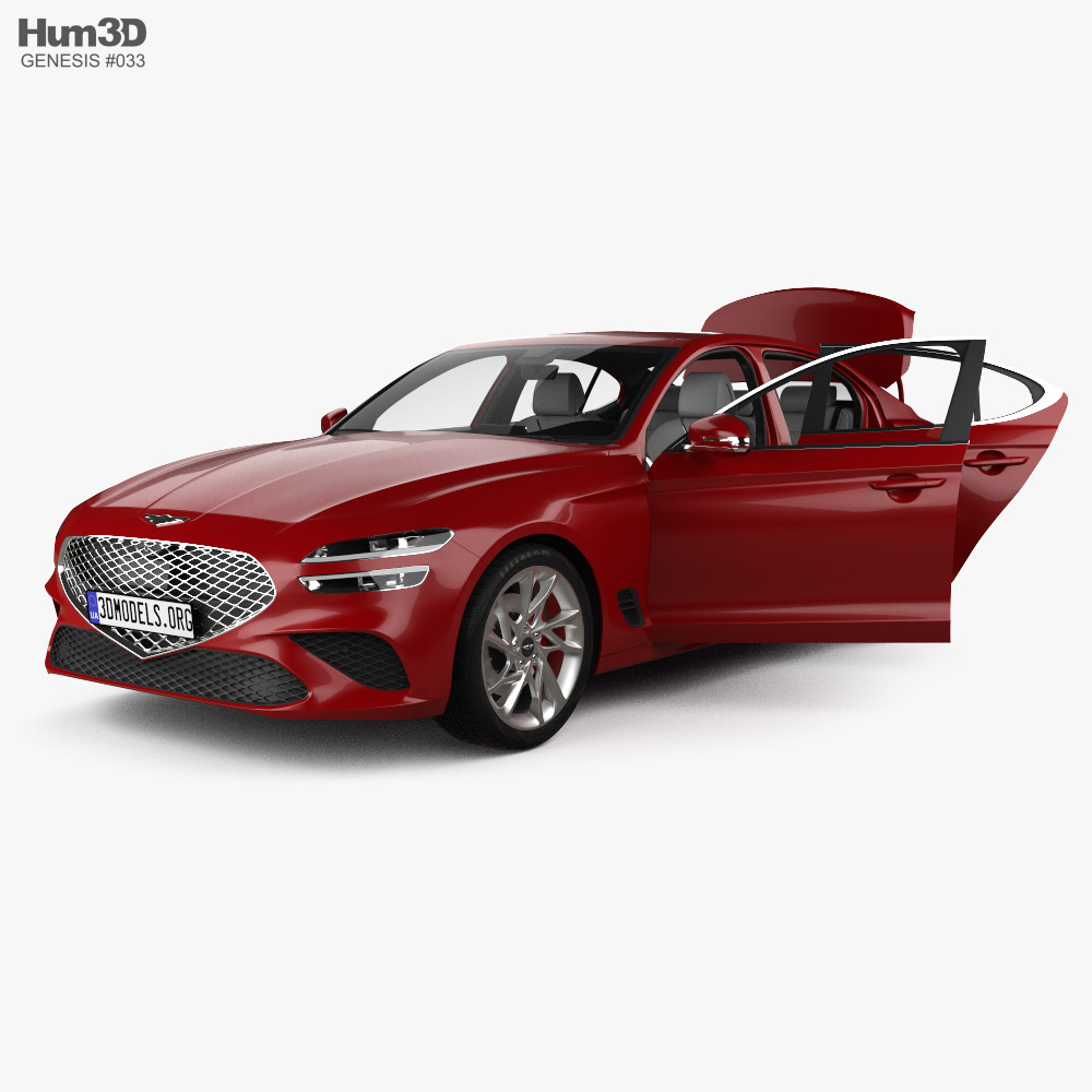 Genesis G70 with HQ interior 2022 3D 모델 