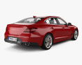 Genesis G70 with HQ interior 2022 3D 모델  back view