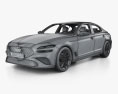 Genesis G70 with HQ interior 2022 3D-Modell wire render
