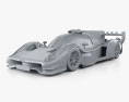 Glickenhaus SCG 007 2022 3D-Modell clay render