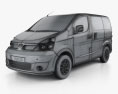 Gonow MPV 2016 3d model wire render