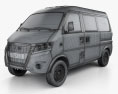 Gonow Minivan 2016 3d model wire render