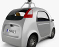 Google Self-Driving Car 2017 Modello 3D vista posteriore