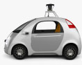 Google Self-Driving Car 2017 Modèle 3d vue de côté
