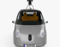Google Self-Driving Car 2017 Modelo 3d vista de frente