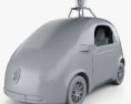 Google Self-Driving Car 2017 Modello 3D clay render