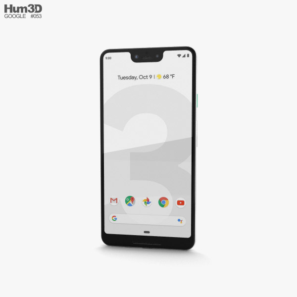 Google Pixel 3 XL Clearly White 3D model