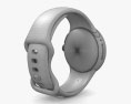 Google Pixel Watch Polished Silver Case Charcoal Band 3d model