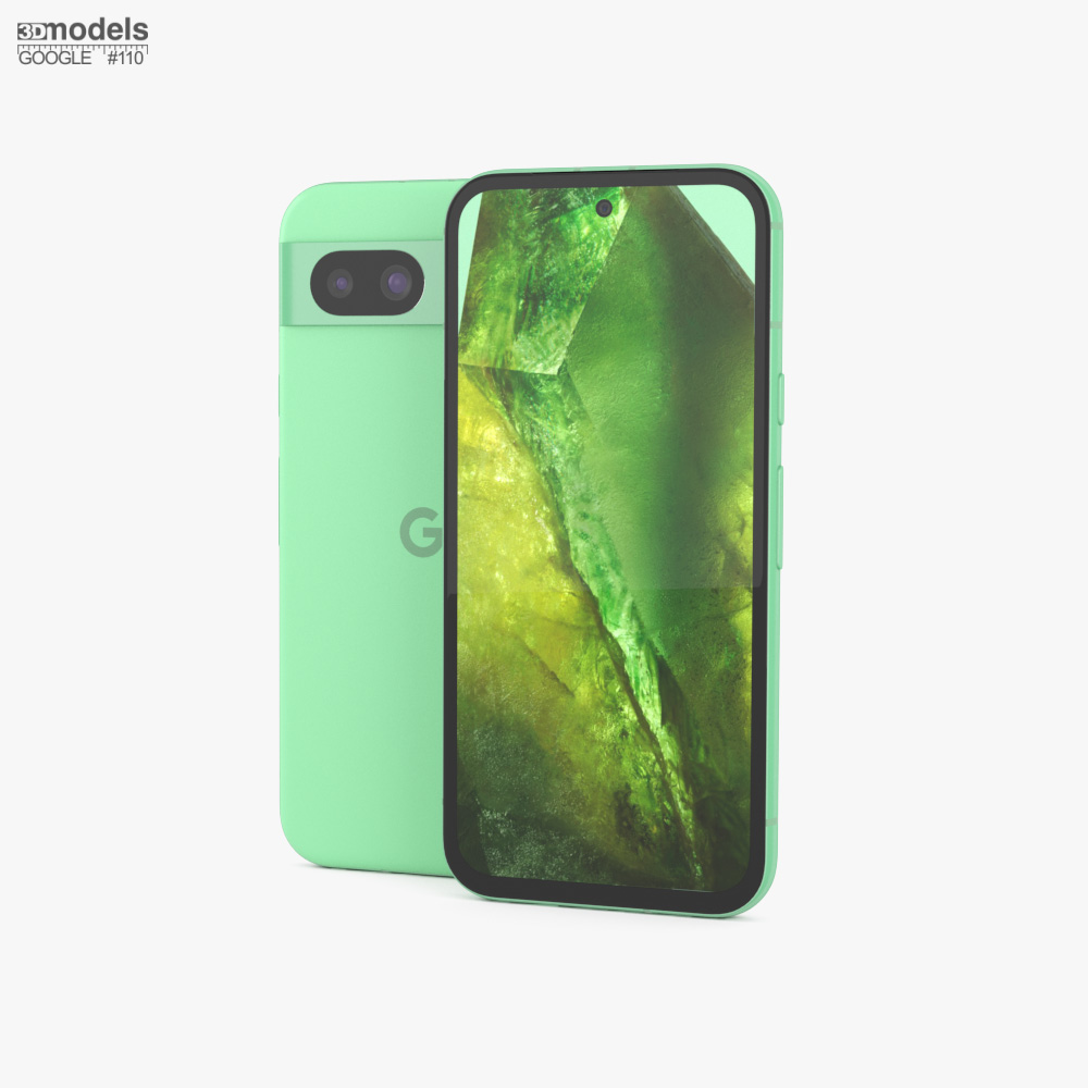 Google Pixel 8a Green Aloe 3D модель