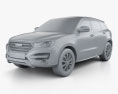 Great Wall Haval H7 2017 3D 모델  clay render