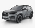 Great Wall Haval H6 2021 3d model wire render